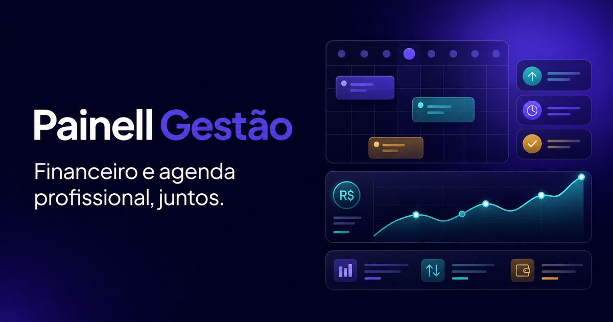 Painell Gestão: financeiro e agenda profissional, juntos.